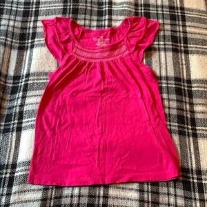 Pink ruffle t shirt faded glory girls xl 14-16